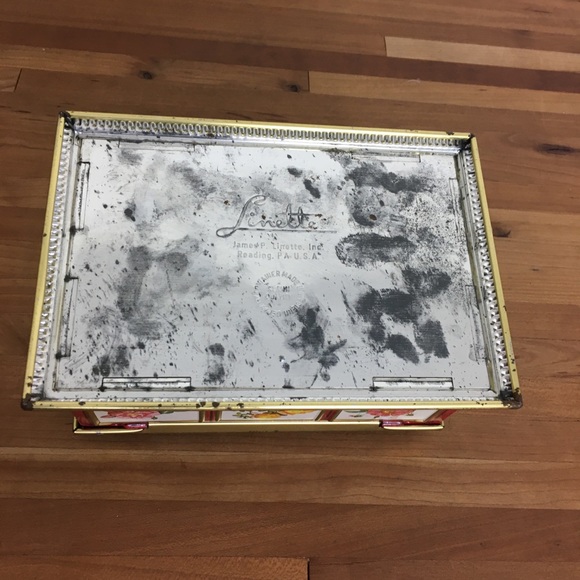 Vintage Linette Candy Tin Trinket Storage Box - Picture 14 of 16